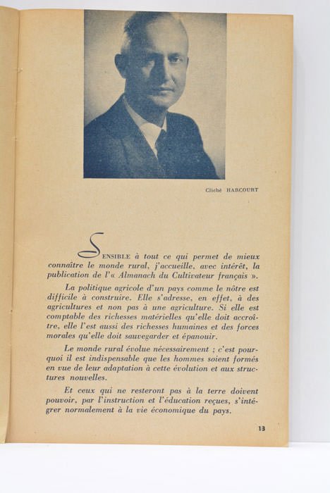 L'Almanach du cultivateur français. Couverture originale de Yves Brayer gravée …