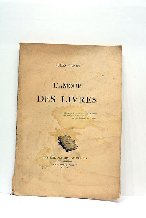 L'amour des livres.