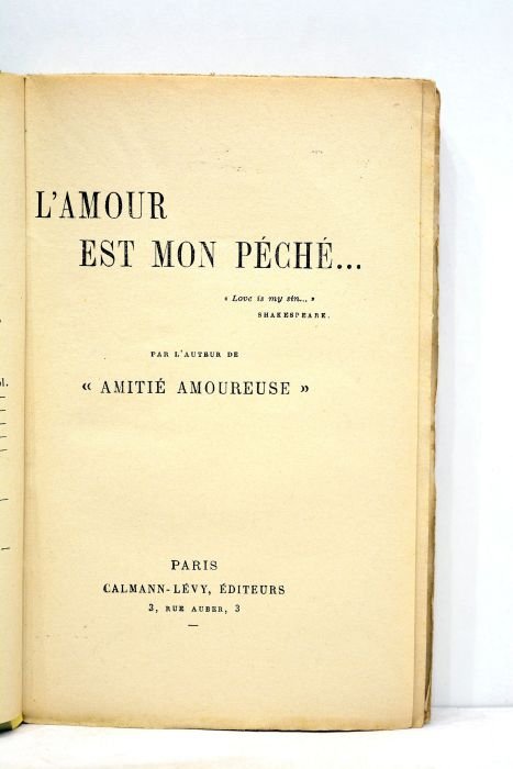L'amour est mon péché…