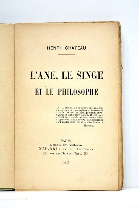L'ane, le singe et le philosophe.