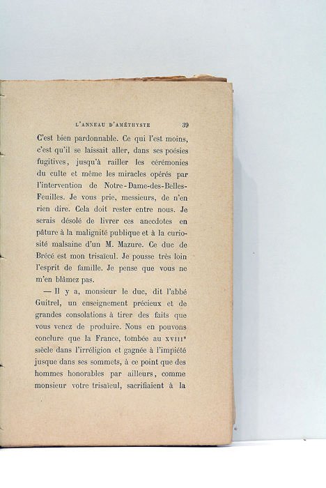 L'Anneau d'Améthyste. Quarante-septième édition.