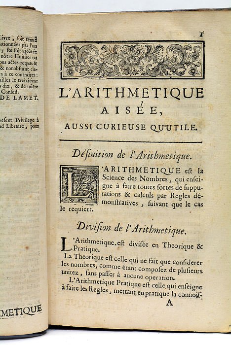 L'Arithmétique Aisée, aussi Curieuse qu'Utile pour tous Négocians, Banquiers, Traitans, …