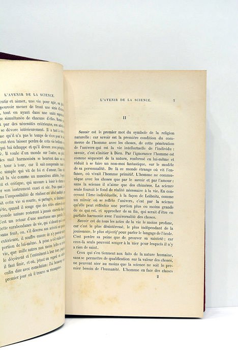 L'avenir de la science. Pensées de 1848. Sixième édition.