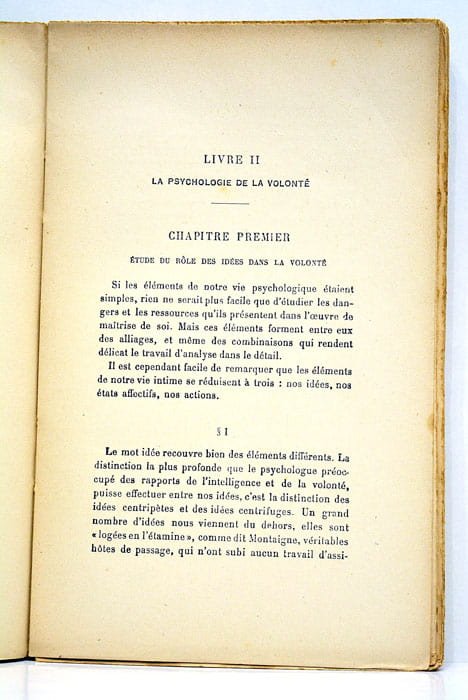 L'Éducation de la volonté.