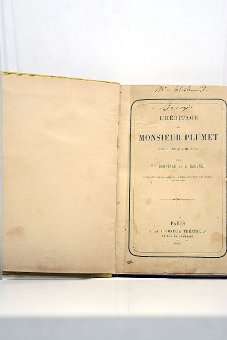 L'héritage de Monsieur Plumet. Comédie en quatre actes.