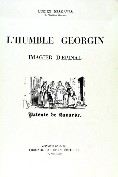 L'Humble Georgin. Imagier d'Épinal. Patente de Bavarde.