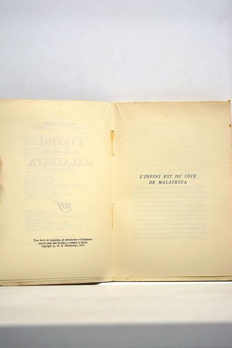 L'infini est du côté de Malatesta.