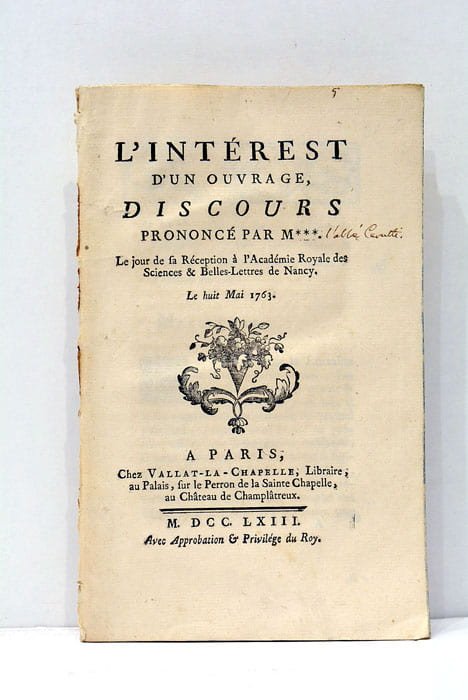 L'Interest d'un Ouvrage.