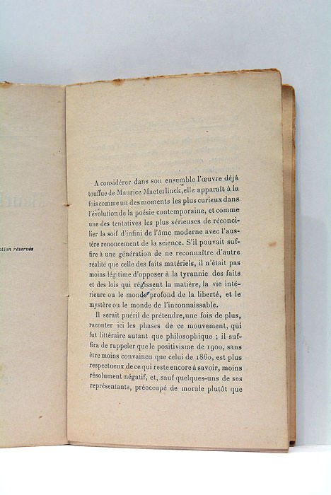 L'Oeuvre de Maurice Maeterlinck. Avec un portrait et un autographe.
