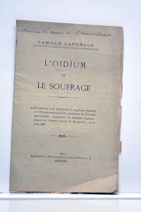 L'oidïum et le soufrage. Lettre adressée à M. Prillieux, Inspecteur-général …