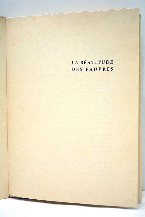 La béatitude des pauvres.