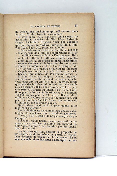 La Carence de Topaze.