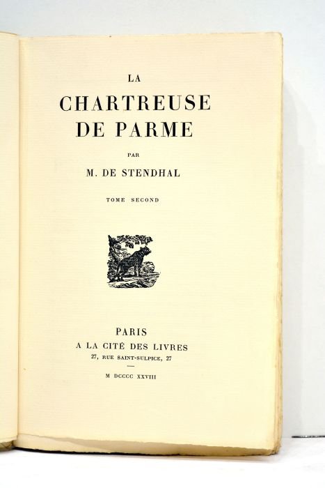 La chartreuse de Parme. Tome second.