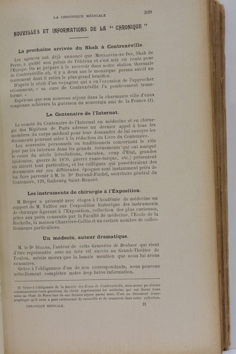 La Chronique Médicale. Revue bi-mensuelle de médecine historique, littéraire et …