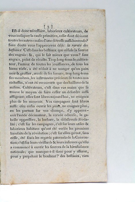 La Commission d'Agriculture et des Arts, aux habitans des Campagnes.