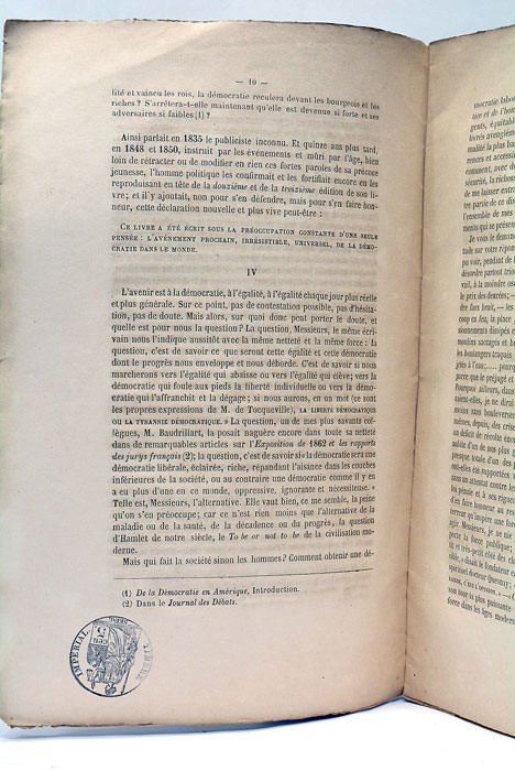 La Démocratie et l'Instruction. Discours d'ouverture des cours publics de …