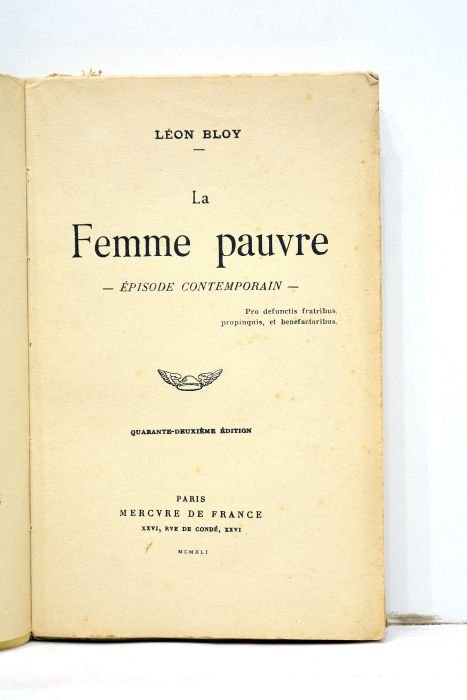La femme pauvre. Episode contemporain. Quarante-deuxième édition.