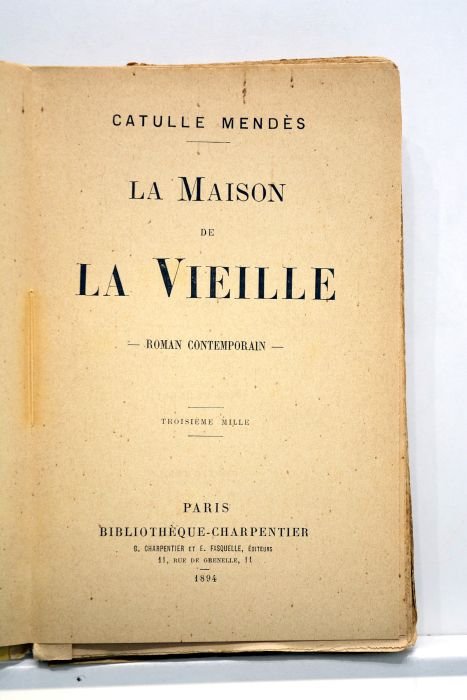 La maison de la vieille. - Roman contemporain -. Troisième …