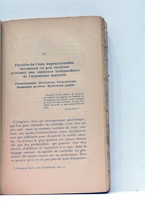 La Mort et son mystère. Avant la mort.