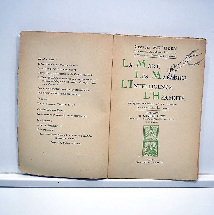 La mort, les maladies, l'intelligence, l'hérédité indiquées immédiatement par l'analyse …