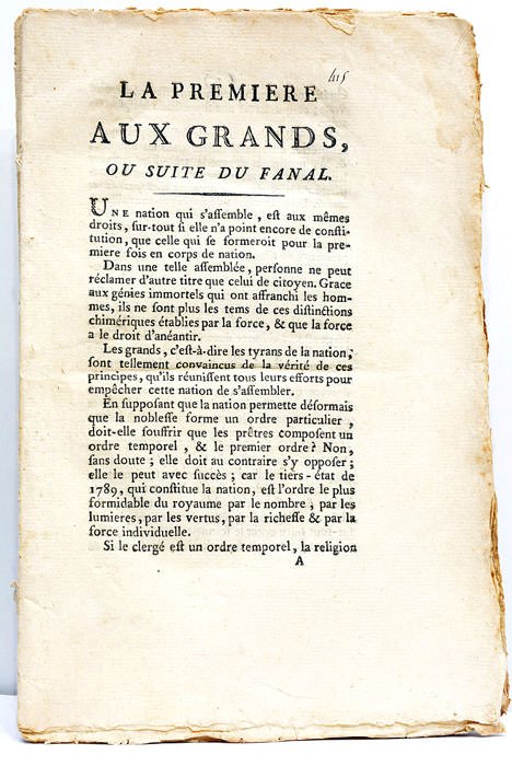 La première aux Grands, ou suite du fanal.