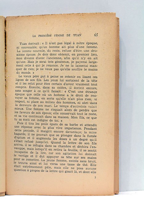 La première femme de Yuan. Traduction de Germaine Delamain.