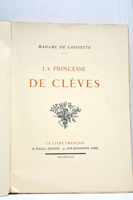 La princesse de Clèves.
