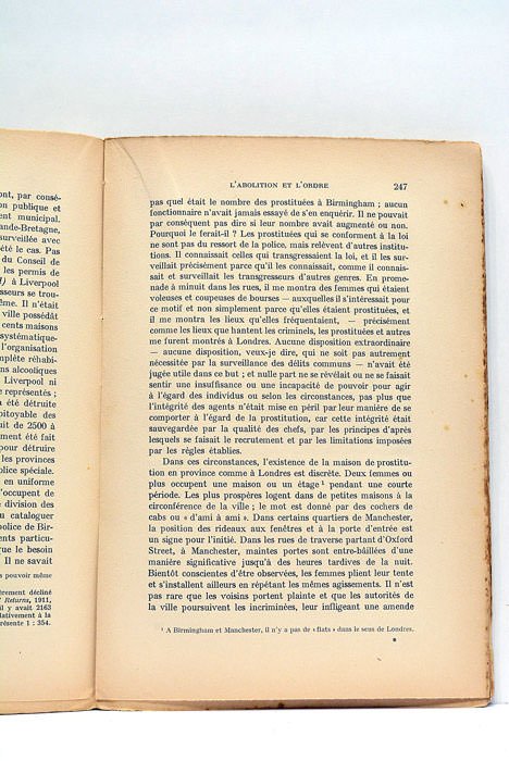 La prostitution en Europe. Édition française et préface par H. …