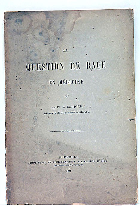 La question de la race en médecine.