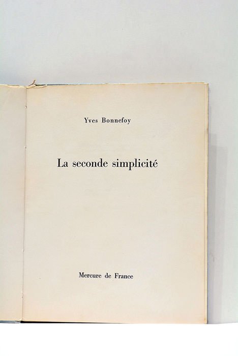 La Seconde Simplicité.