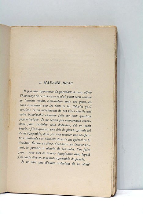 La Timidité. Étude psychologique et morale. Seconde édition, revue.