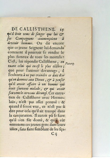 La Vie de Callisthène philosophe à la cour d'Alexandre le …