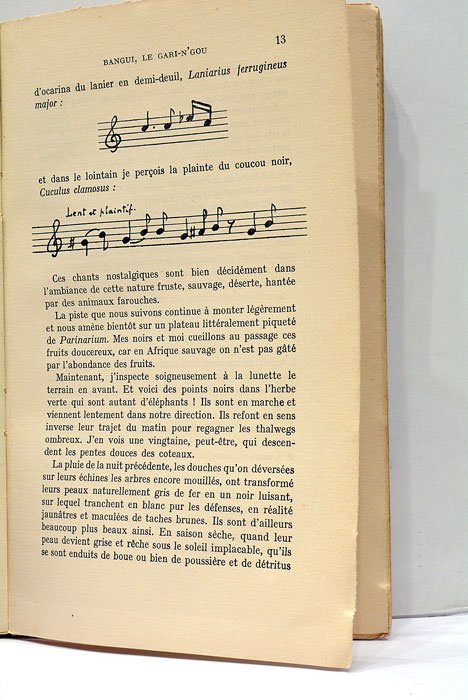 La Vie des Animaux Sauvages de l'Oubangui-Chari. Avec 1 carte …