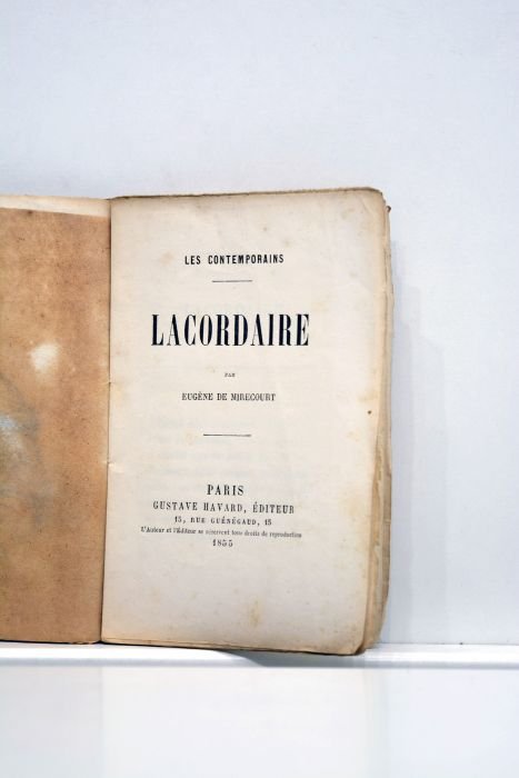 Lacordarie. Avec un portrait et un autographe. Quatrième édition.