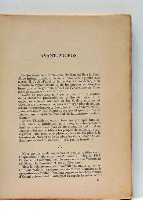 Le Bolchévisme aux colonies et l'Impérialisme rouge. Avec 36 illustrations.