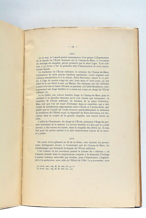 Le Champ-de Mars avant la révolution. Annales de 1750 a …