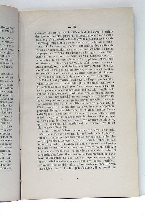 Le Démon Alcool. Ses effets désastreux Sur le Moral, sur …