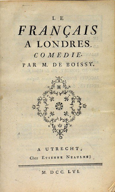 Le Français à Londres, Comédie.