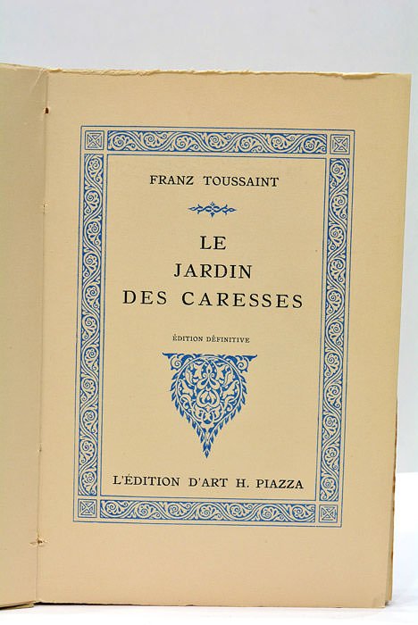 Le jardin des caresses.