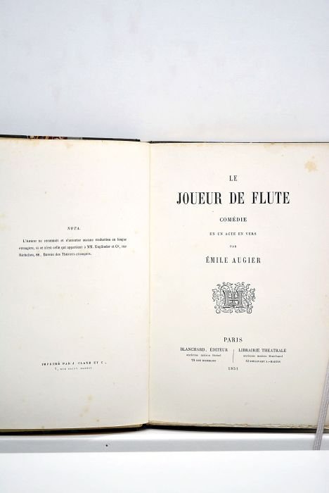 Le joueur de flute. Comédie en un acte en vers.