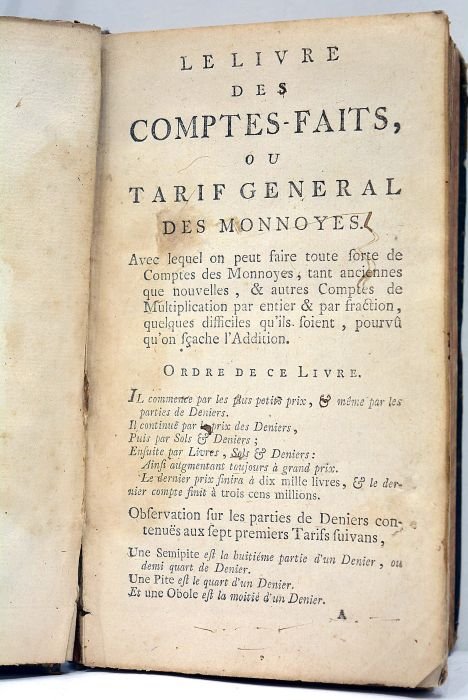Le Livre des Comptes-faits, ou Tarif général des Monnoyes, avec …