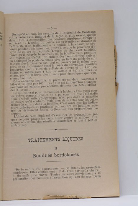 Le Mildew et les traitements cupriques de la vigne.