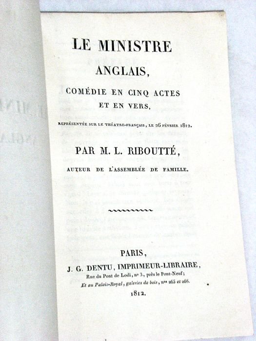 Le Ministre anglais, comédie en cinq actes et en vers, …