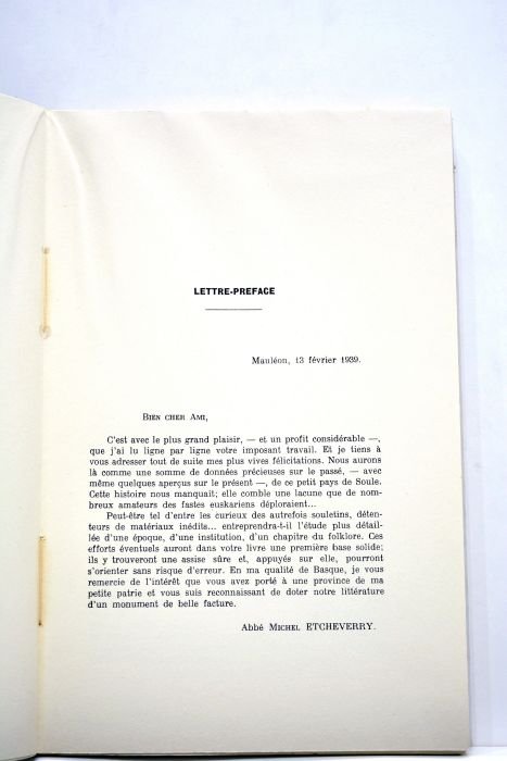 Le Païs de Soule. (Essai sur la coutume basque).