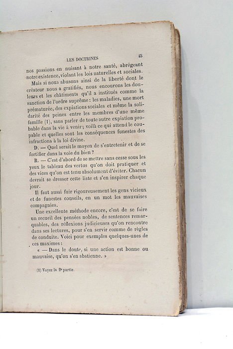 Le Panthéisme. Principes de la Morale Universelle.