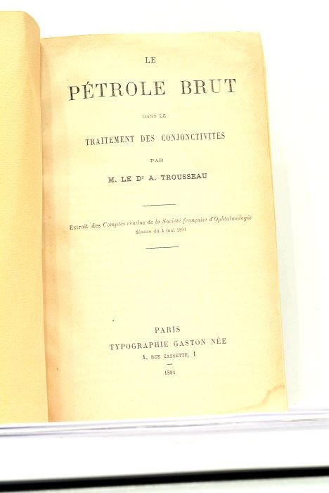 Le Pétrole Brut dans le Traitement des Conjonctivites. Extrait des …
