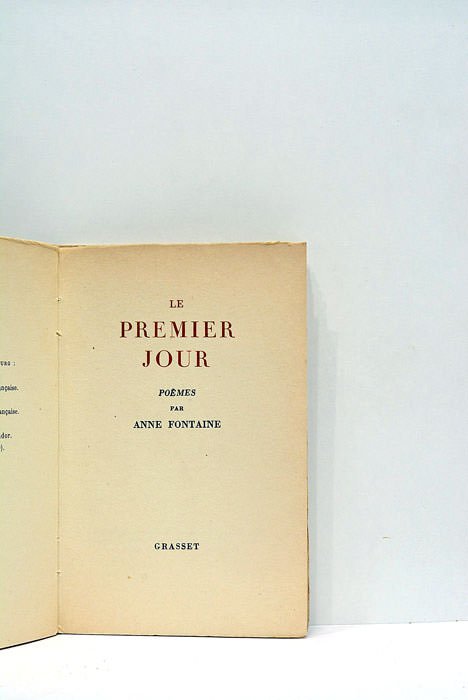 Le premier jour. Poèmes.