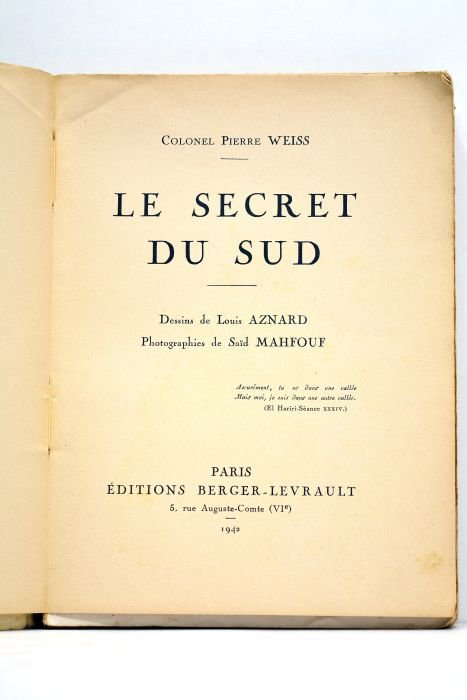 Le secret du Sud. Dessins de Louis Aznard. Photographies de …