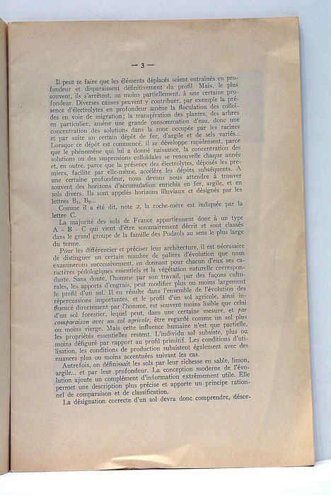 Le Sol. Classification. Caractères des principaux types de sols.
