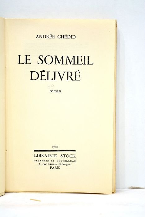 Le sommeil délivré. Roman.